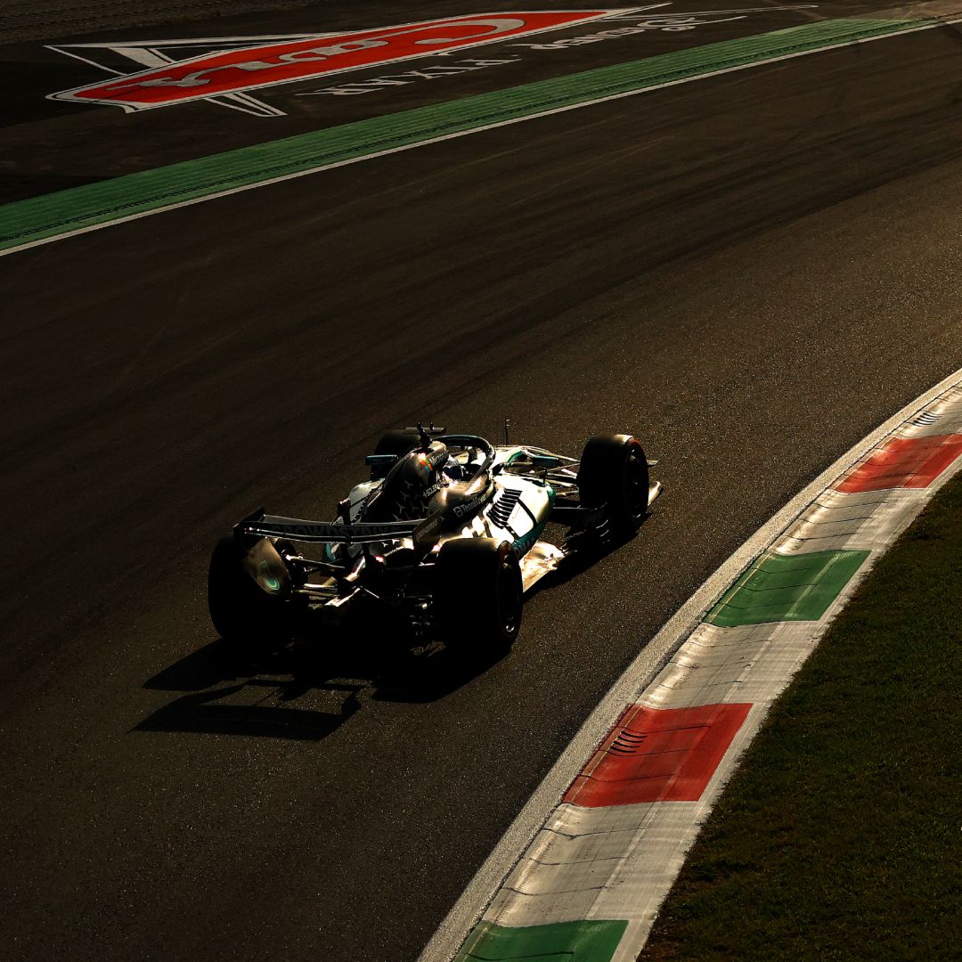 George Russell, de Mercedes, durante el Gran Premio de Italia 2026